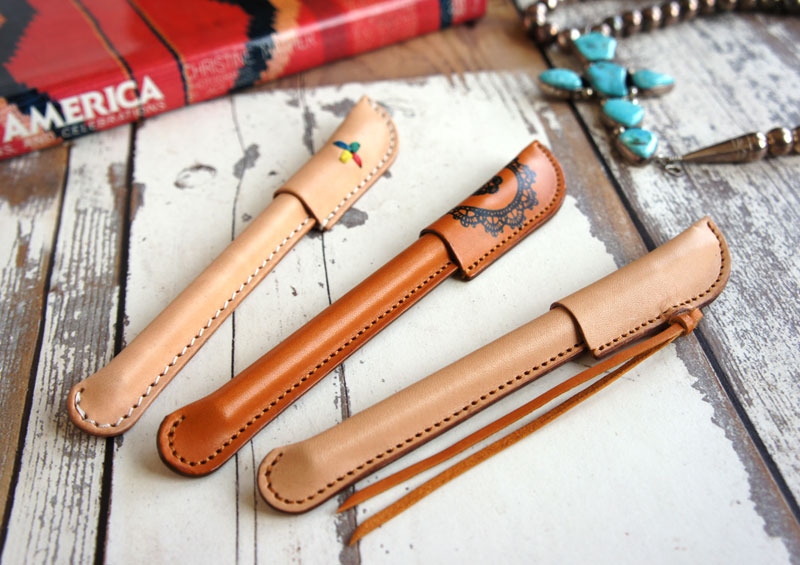 Leather Pen Cover Kit LC Premium Dyed Leather